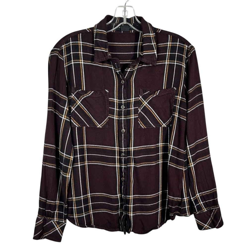 Sanctuary Brown Plaid Top Sz. S
